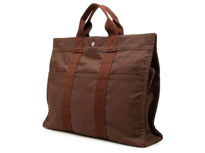 Hermès Brown Canvas Herline MM - vista 2