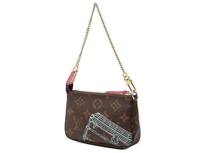 Louis Vuitton Brown Monogram 2014 Christmas Animation Mini Pochette Accessories - vista 2