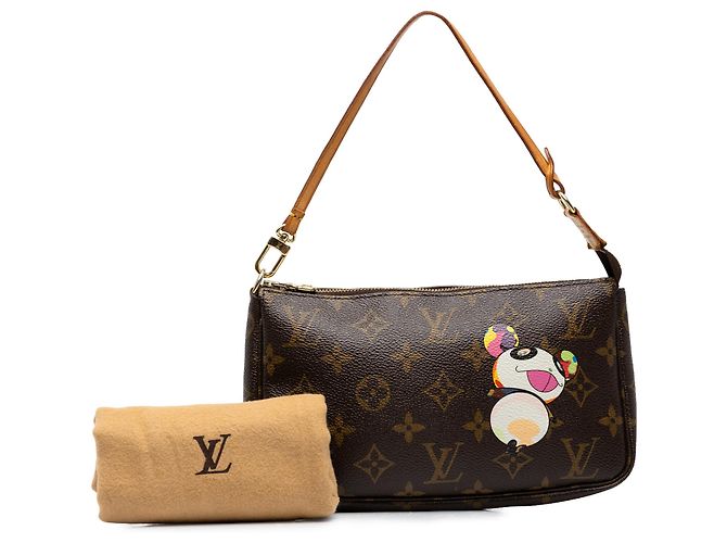 Louis Vuitton Brown Takashi Murakami Monogram Panda Pochette Accessoires - vista 7