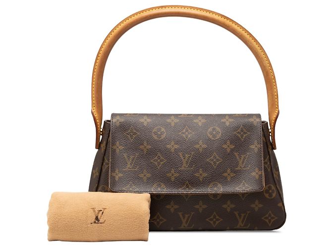 Louis Vuitton Brown Monogram Mini Looping - view 7