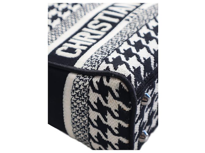 Dior White Mini Embroidered Canvas Houndstooth Lady D Lite - Ansicht 10