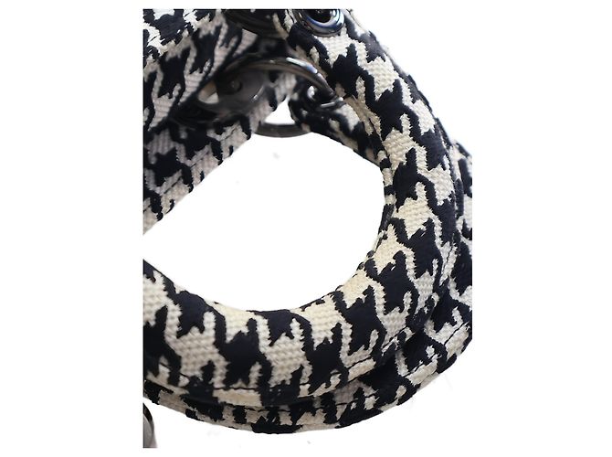 Dior White Mini Embroidered Canvas Houndstooth Lady D Lite - Ansicht 14