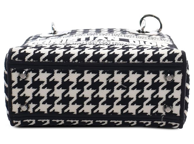 Dior White Mini Embroidered Canvas Houndstooth Lady D Lite - Ansicht 3