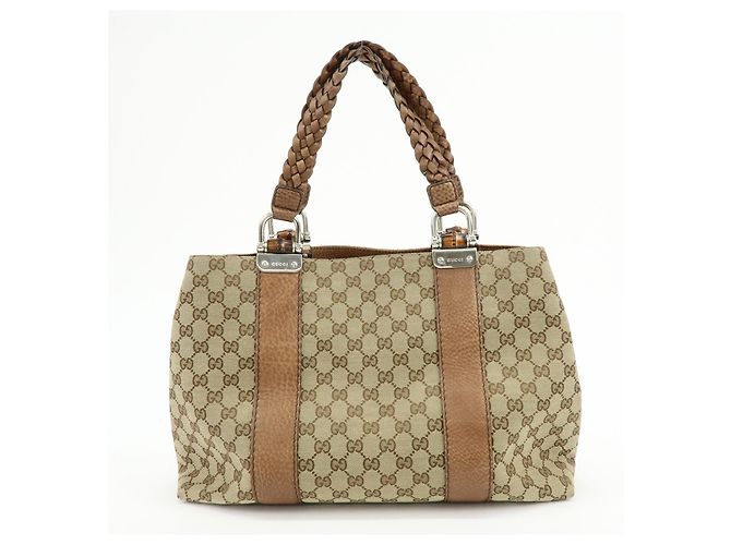 Gucci Bamboo Bar GG Canvas Large - vista 2