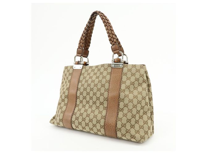 Gucci Bamboo Bar GG Canvas Large - vista 3