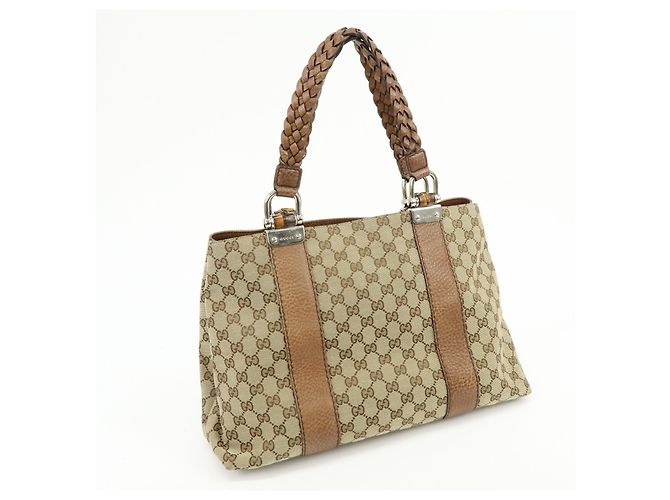 Gucci Bamboo Bar GG Canvas Large - vista 4