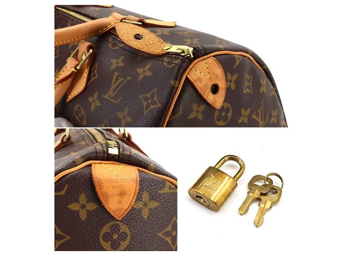 Sac à main Louis Vuitton Monogram Speedy 35 - vue 9