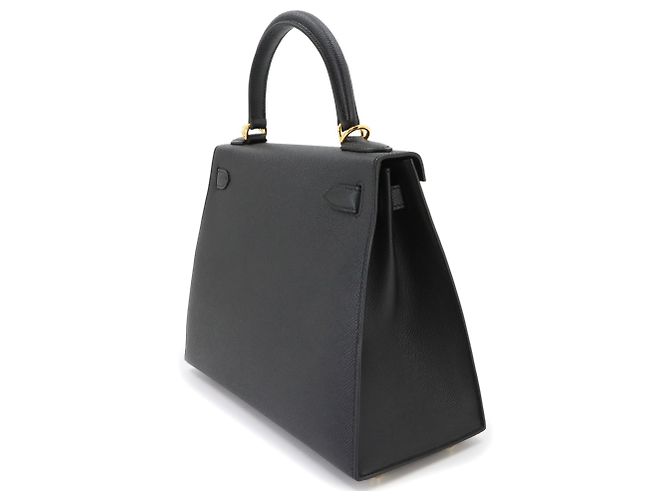 Hermès Borsa Hermes Kelly 28 Epsom Black - vista 3