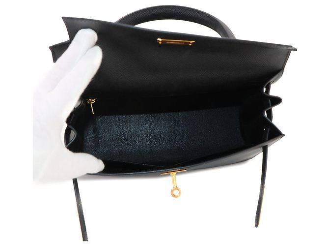Hermès Borsa Hermes Kelly 28 Epsom Black - vista 6