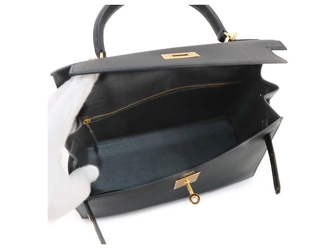 Hermès Borsa Hermes Kelly 28 Epsom Black - vista 8