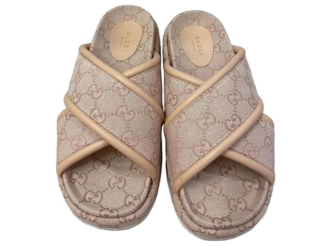 Sandali slide Gucci GG Canvas - vista 2