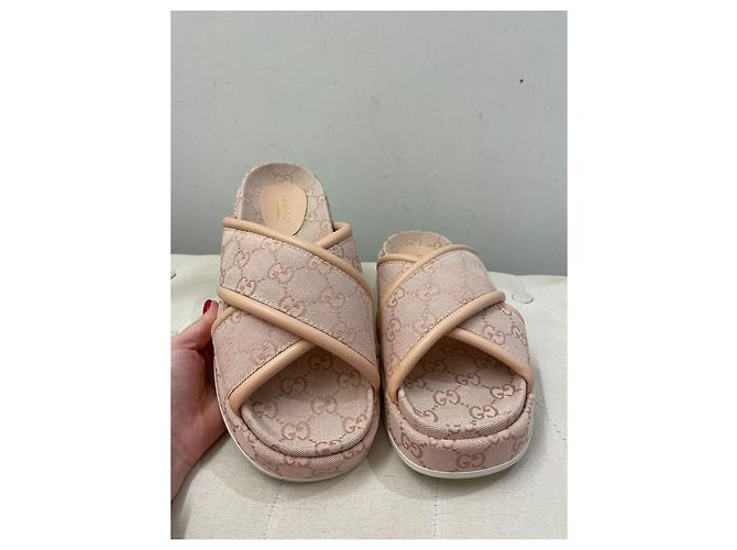 Sandali slide Gucci GG Canvas - vista 5