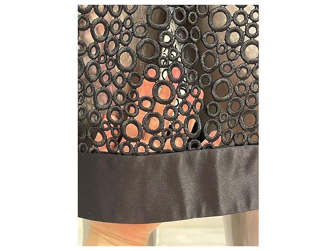 Tom Ford Kleid aus schwarzer Spitze mit Taschen - Ansicht 3