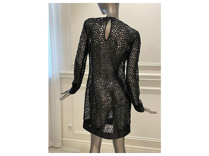 Tom Ford Kleid aus schwarzer Spitze mit Taschen - Ansicht 4