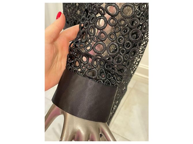 Tom Ford Kleid aus schwarzer Spitze mit Taschen - Ansicht 5