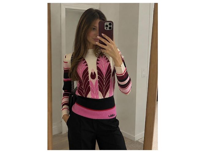 Camisola Valentino em lã e cashmere motivo pena - vista 8
