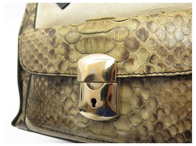 BOLSO DE MANO BALENCIAGA PADLOCK MINI AFTERNOON 319499 PYTHON & CUERO NEGRO - view 18