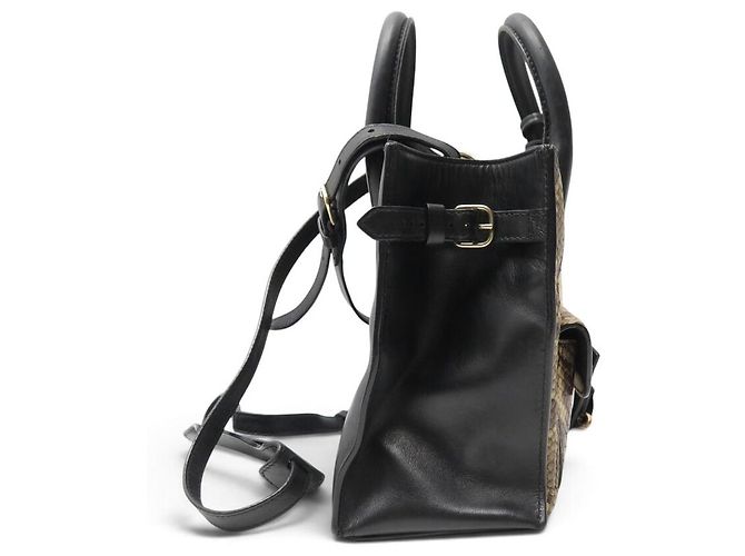 BOLSO DE MANO BALENCIAGA PADLOCK MINI AFTERNOON 319499 PYTHON & CUERO NEGRO - view 2