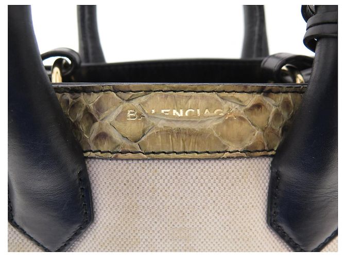 BOLSO DE MANO BALENCIAGA PADLOCK MINI AFTERNOON 319499 PYTHON & CUERO NEGRO - view 6