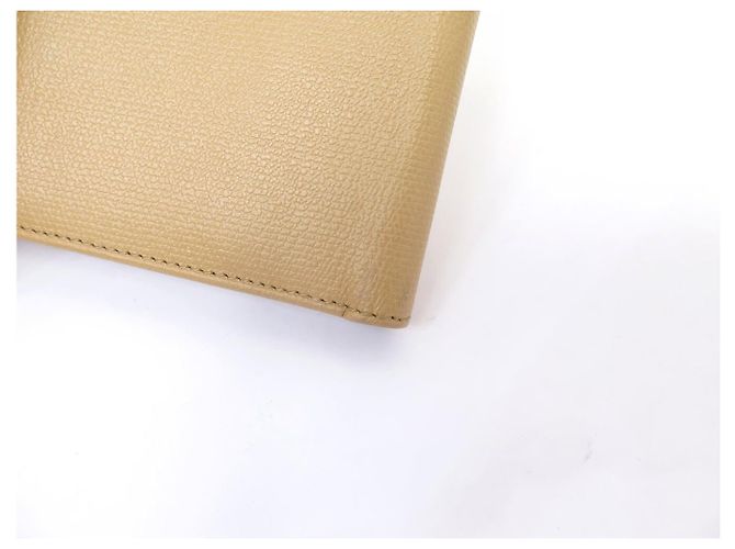 CARTERA CHANEL COCO BUTTON LOGO CC 2 VUELTAS CUERO BEIGE - vista 12