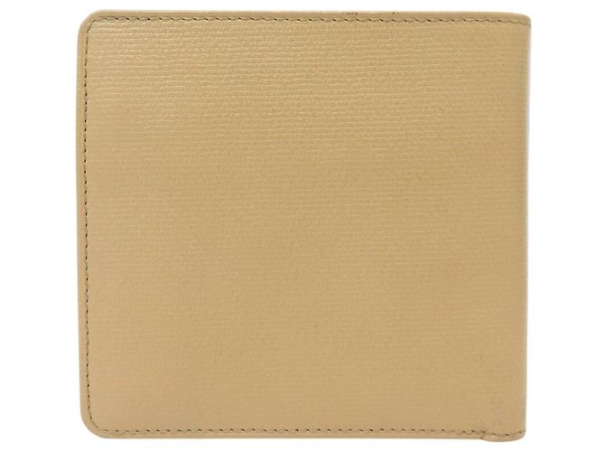 CARTERA CHANEL COCO BUTTON LOGO CC 2 VUELTAS CUERO BEIGE - vista 2
