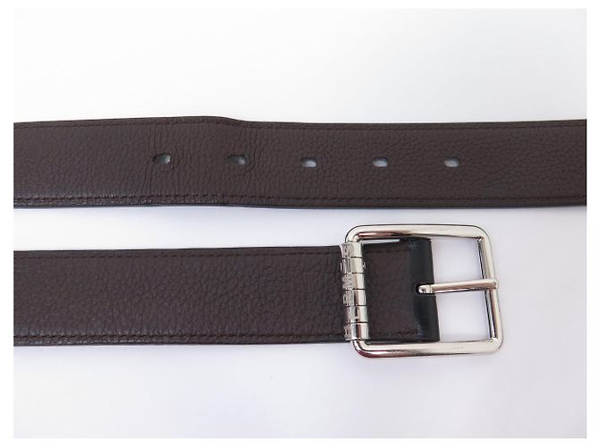 Hermès HERMES GÜRTEL ZYLINDERSCHLIEẞE CODE T105 AUS REVERSIBLEM LEDER SCHWARZ & BRAUN - Ansicht 10