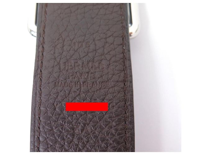 Hermès HERMES GÜRTEL ZYLINDERSCHLIEẞE CODE T105 AUS REVERSIBLEM LEDER SCHWARZ & BRAUN - Ansicht 13