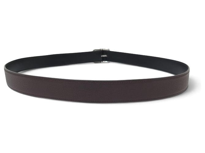 Hermès HERMES GÜRTEL ZYLINDERSCHLIEẞE CODE T105 AUS REVERSIBLEM LEDER SCHWARZ & BRAUN - Ansicht 8