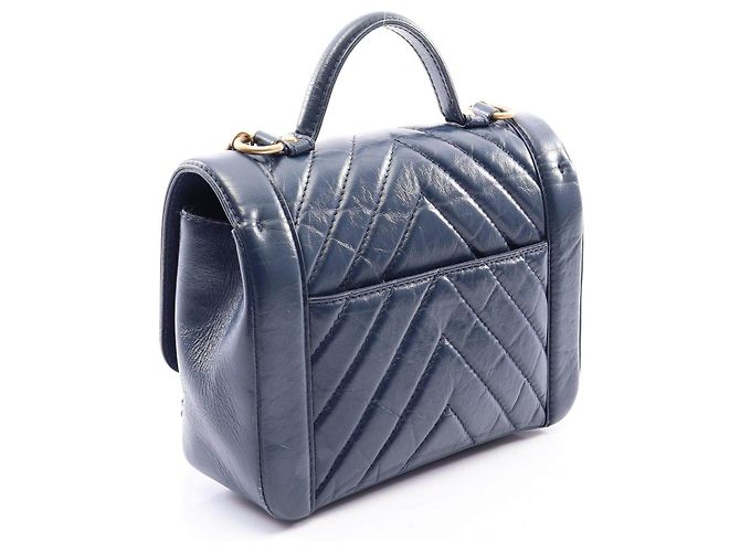 CHANEL Chevron V Stitch Top Handle 2-Wege Schultertasche - Ansicht 2