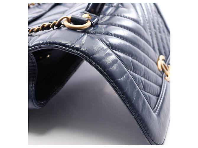 CHANEL Chevron V Stitch Top Handle 2-Wege Schultertasche - Ansicht 8
