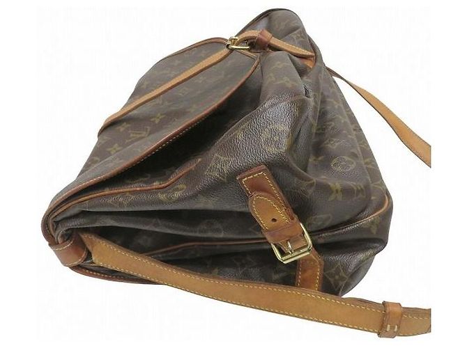 Borsa a tracolla Louis Vuitton Saumur 35 Monogram - vista 8