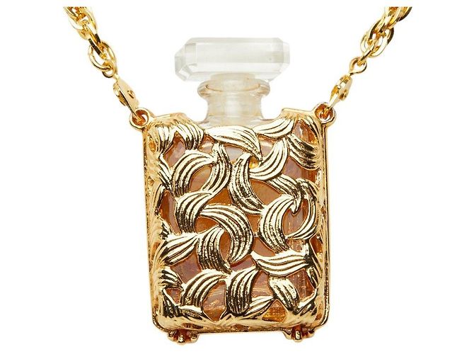 Collana con ciondolo a catena a forma di flacone di profumo Chanel N5 - vista 3
