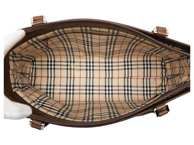 Borsa a mano in pelle Burberry Nova Check - vista 8