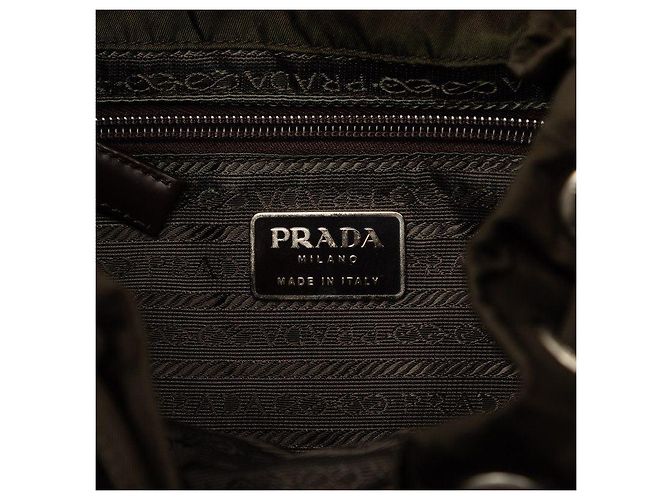 Zaino Prada Vela in nylon e pelle con placca logo triangolare - vista 5