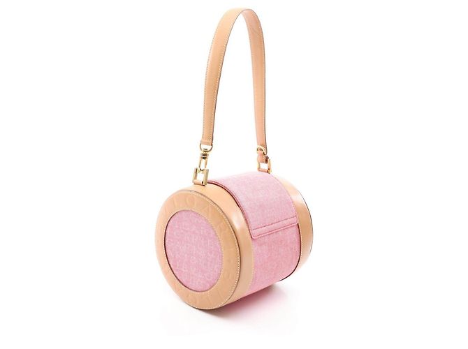 Bulgari Borsa Bvlgari Bzero1 Logo Mania in tela e pelle - vista 2