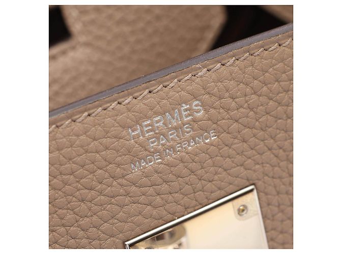 Hermès Birkin 30 Togo Couro Bege - vista 4