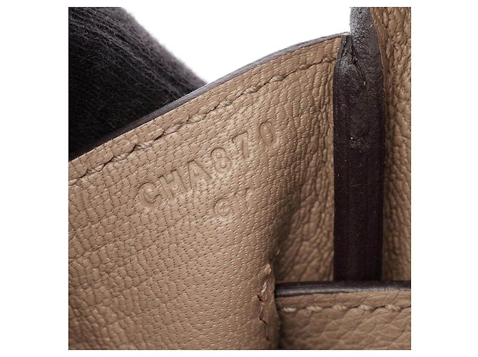 Hermès Birkin 30 Togo Couro Bege - vista 5