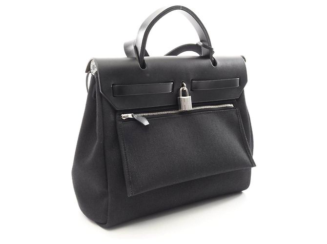 Hermès HERMES Herbag Zip PM Toile Militaire Borsa a mano 2 vie - vista 2