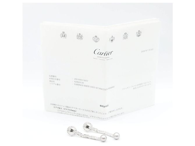 Pendientes Cartier Himaria Perla Diamante Au750 - vista 5