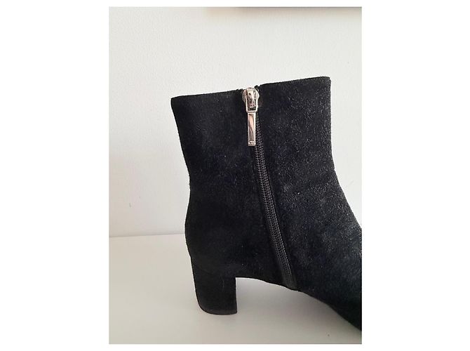 Stivaletti Dior in camoscio nero con tacco - vista 6