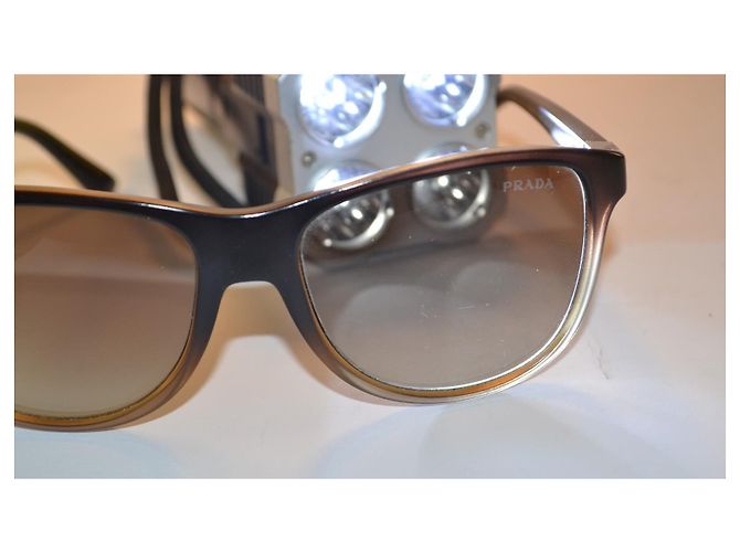 Prada SPR060 Brown Gradient Sunglasses - view 9