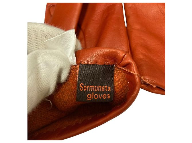 Autre Marque Luvas Sermoneta Gloves em pele de cabra - vista 6