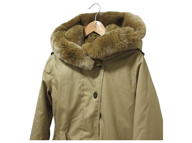 Cappotto imbottito in pelliccia di coniglio WOOLRICH - vista 4