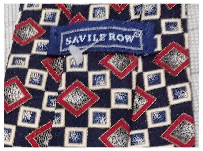 Autre Marque Savile Row Silk Tie with Diamond Pattern - view 10