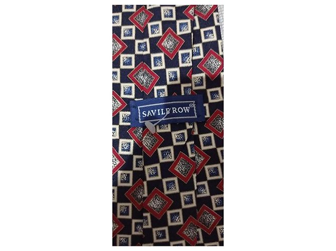 Autre Marque Savile Row Silk Tie with Diamond Pattern - view 3