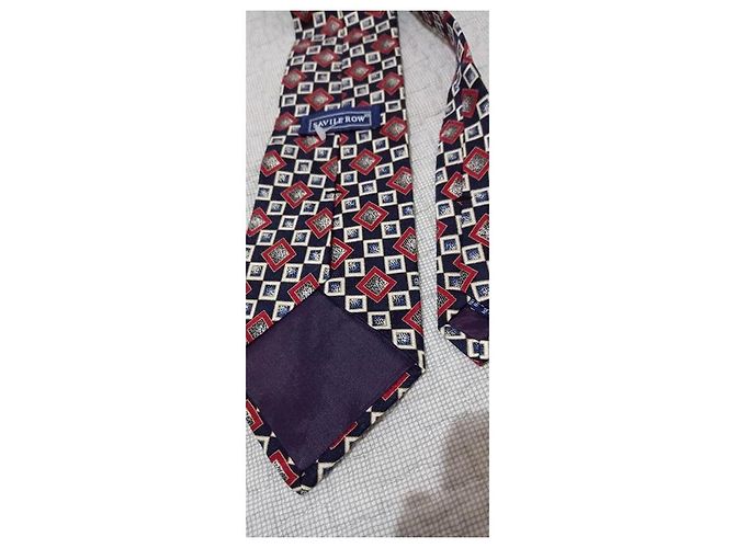 Autre Marque Savile Row Silk Tie with Diamond Pattern - view 7