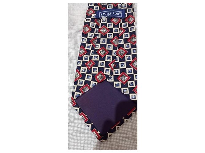 Autre Marque Savile Row Silk Tie with Diamond Pattern - view 8
