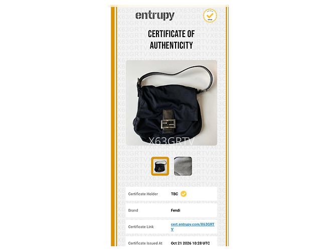 Fendi Tasche aus schwarzem Canvas - Ansicht 7
