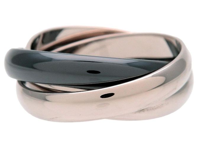Cartier Trinity 18K Weißgold und Keramik Medium - Ansicht 2