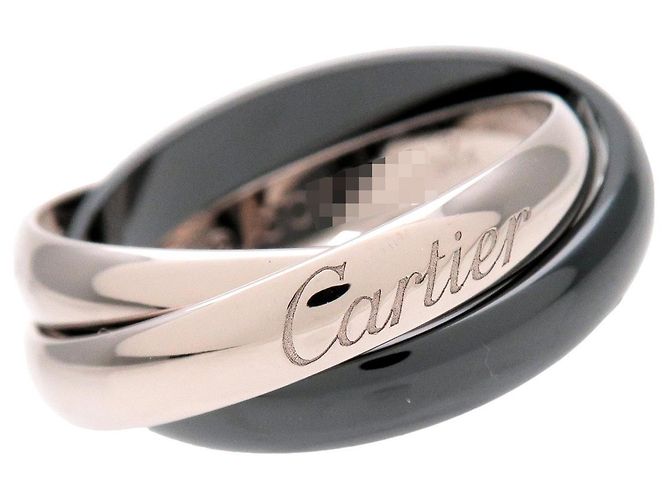 Cartier Trinity 18K Weißgold und Keramik Medium - Ansicht 5